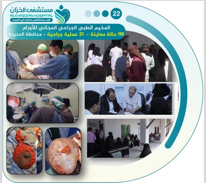 مخيم الأورام بالحديدة — المعاينات والعمليات النوعية